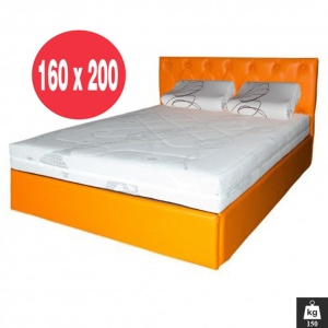 Set Saltea cu spuma poliuretanica HR, Memory Foam 4cm, Zeus Memory Comfort Dodolut 160x200x20cm, husa detasabila tricot, hipoalergenica, fermitate tare, greutate maxima sustinuta 150 kg persoana, Saltsib plus 2 perne ortopedice, 52x32 cm - Img 2