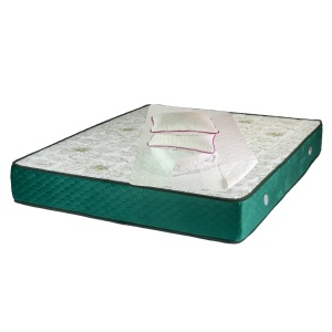 Set Saltea ortopedica cu arcuri Memory Super Ortopedic Azalee 180x200x25cm, fermitate mediu-tare, plasa arcuri Bonell, memory foam 5 cm, aerisire spaceair, Salt Confort, 2 perne matlasate 50x70cm, husa antialergenica, pilota vara hipoalergenica 200x220cm - Img 2