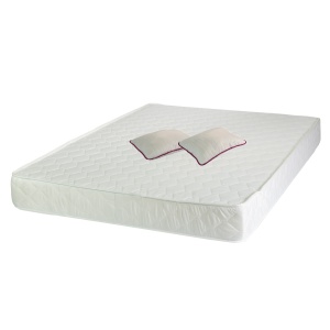 Set Saltea ortopedica, Pegas Comfort Flex 140x200x20cm, fermitate tare, cu spuma poliuretanica, Saltsib plus 2 perne matlasate, microfibra 50x70cm
