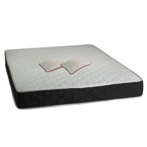 Set Saltea ortopedica, Praga 160x200x22 cm, cu plasa de arcuri tip Bonell, box spring system, fermitate medie, sistem de aerisire perimetral, Saltsib plus 2 perne matlasate microfibra 50x70cm, lavabile la 60 C