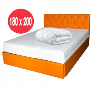 Set Saltea ortopedica, Ulise Standard Spring Comfort 180x200x30cm, cu plasa de arcuri Bonell, husa detasabila tricot, hipoalergenica, fermitate tare, Saltsib plus pilota vara, microfibra, lavabila la 95 C, 200x220cm - Img 2
