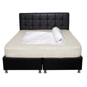 Set Saltea SuperOrtopedica Sofia, 160x200x20cm, fermitate medie, cu plasa arcuri tip bonell, reversibila, sistem aerisire cu butoni, Saltex plus husa hipoalergenica, microfibra, lavabila la 95 C - Img 3