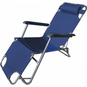 Sezlong cu tetiera, 153 x 60 x 79 cm, bleumarin, Heinner - Img 1