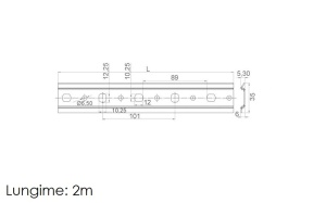 Sina corp suspendat 40x2000mm - Img 2