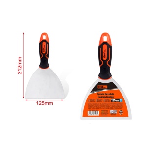 Spaclu din inox, 125 mm, maner PVC, antiderapant, Kmt Tools