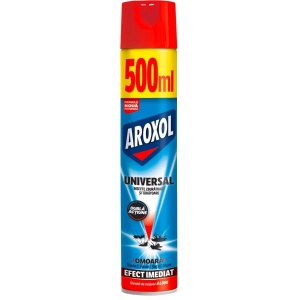 Spray insecticid universal Aroxol 500 ml, actiune rapida impotriva insectelor