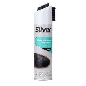 Spray negru, intretinere incaltaminte, piele intoarsa si nabuc, 250 ml, Silver