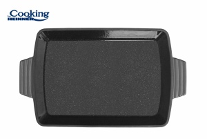 TAVA FONTA EMAILATA 33 x 23 x 7 CM, MARBLE GREY, COOKING BY HEINNER - Img 3