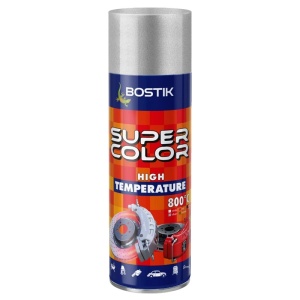 Vopsea spray, argintiu, termorezistenta, pana la 800°C, interior / exterior, 400 ml, Bostik