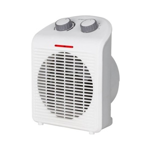 Aeroterma de podea, 2000 W, 2 trepte incalzire, termostat reglabil, aer cald / rece, Alb