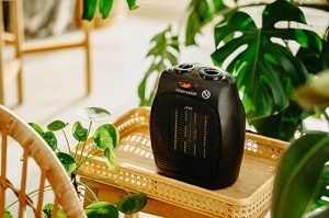 Aeroterma de podea, ceramica, 1500 W, 2 trepte incalzire, termostat reglabil, aer cald / rece, AD-7702, Adler, Negru - Img 3