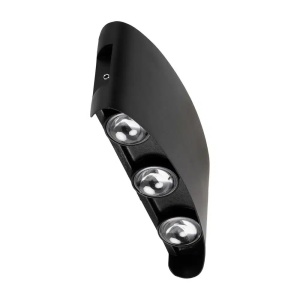 Aplica LED exterior Monty, 6W, lumina calda 3000K, negru, corp iluminat perete - Img 4