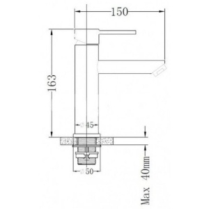 Baterie lavoar inox periat Steel - Img 2