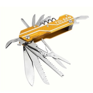 Briceag Tolsen de buzunar multifunctional 15 in 1, inox: Instrumentul ideal pentru aventuri