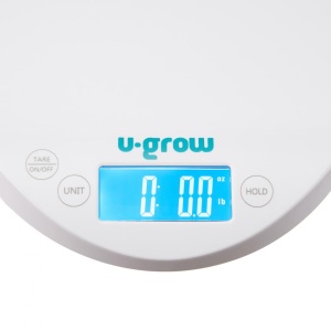 Cantar corporal 2 in 1 pentru bebelusi si copii U-Grow, functie bluetooth, capacitate 30 kg, display LCD, alb - Img 4