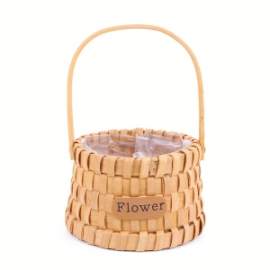 Cos bambus impletit 12 cm nature – decoratiuni florale si aranjamente naturale