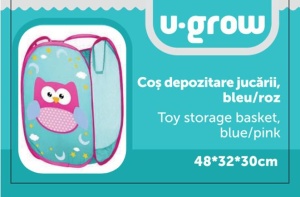 Cos depozitare jucarii , blue/roz, U-Grow - Img 2