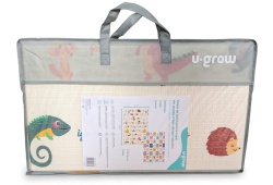 Covor de joaca pentru copii U-Grow, din spuma, pliabil, 2 fete, impermeabil, izolant, 180 x 120 x 1 cm, design educativ - Img 6