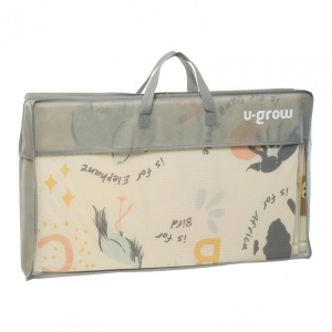Covor de joaca pentru copii U-Grow, din spuma, pliabil, 2 fete, impermeabil, izolant, 120 x 180 x 1 cm, alfabet - Img 9