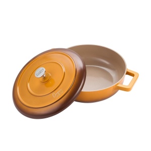 Cratita aluminiu turnat, 3.4L, 26x8 cm, cu capac, Cooking by Heinner, compatibila inductie - Img 3