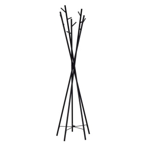 Cuier metalic HM W35, tip pom, cu 15 agatatori, pentru hol, salon, negru