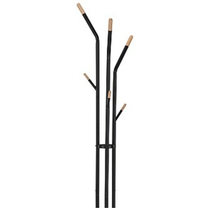 Cuier pom metalic SL Sander, 6 agatatori, suport umbrela, negru - Img 3