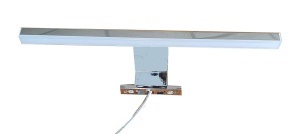 Dulap baie cu oglinda Celine, PAL, iluminare led, 80 cm, 2 usi, 3 rafturi, soft close, alb - Img 3