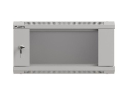 Dulap rack de perete 19", 4U, 540x350 mm, usa din sticla, gri, - Img 2