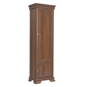 Dulap VMD1, 4 polite, 2 usi, Pal Melaminat, cu elemente din MDF, Nuc - Img 2