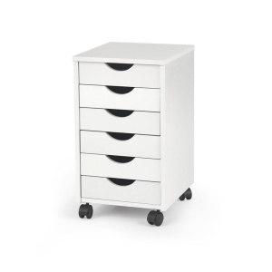 Dulapior rulant HM Simon 2, cu sertare, cu roti, front MDF, alb - Img 2