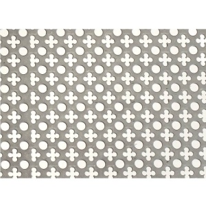 Grilaj decorativ trifoi 500x200x1mm otel