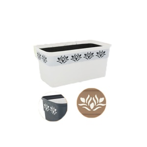 Jardiniera Decor 30 cm din plastic rezistent, greu degradabil UV - Img 4