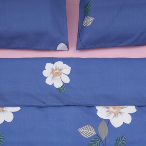 Lenjerie Vanora de pat king size Microfibra Blue Daisy