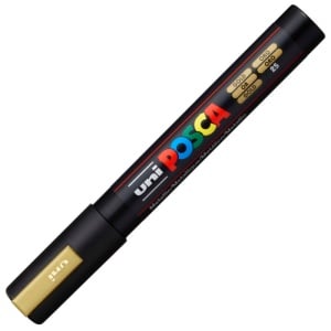 Marker Posca PC-5M varf rotund, 1.8 - 2.5 mm Auriu - Img 1