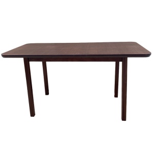 Masa extensibila lemn masiv, living si bucatarie, DM4 Maxima, blat MDF Furniruit, colturi rotunjite, 6 persoane, 120-150x70x76 cm, nuc