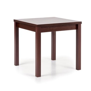Masa living extensibila HM Gracjan, PAL Laminat, cant ABS, 80-160x80x76 cm, 6 persoane, nuc