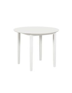 Masa rotunda Sophia, 4 persoane, blat MDF, cadru lemn, culoare alba, 90 x 74 cm - Img 1