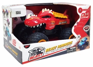 MASINUTA CU TELECOMANDA TIP CAMION BEAST RUNNERS, SCARA 1/24, 21CM, ROSU - Img 2