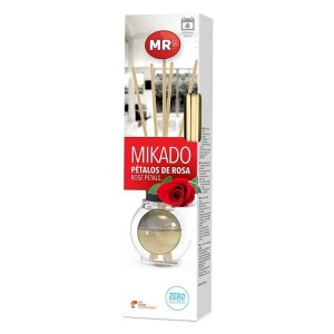 Odorizant camera cu bete de ratan Mikado trandafir 20ml