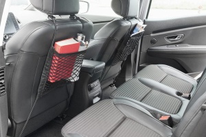 Organizator auto, tip plasa, 1 buzunar, material elastic, 30 x 28 cm, Negru - Img 3