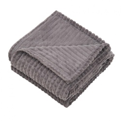 Patura calduroasa din flannel, 200 x 220 cm, Gri
