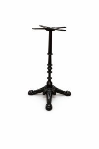 Picior central WAW, H 720, din fonta, finisaj negru mat