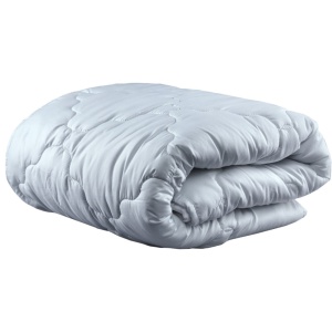 Pilota de iarna din bumbac, 150x200 cm, matlasata, umplutura bilute siliconizate, densitate 400 g m ², lavabila la 95 C, alb - Img 3