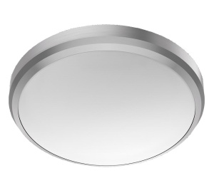 Plafoniera LED pentru exterior Philips Doris, 6W, 600 lm, lumina calda (2700K), IP54, 22 cm, Nichel