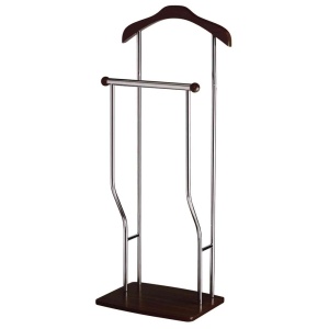 Portmantou dublu, tip valet, SL Greg, depozitare haine, cromat, lemn, 107 cm, wenge - Img 1