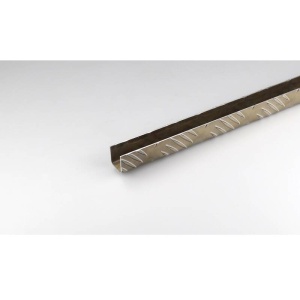 Profil U aluminiu bob orez 25x25mm 1m aluminiu lucios