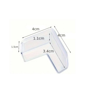 Protectie transparenta autoadeziva pentru colturile mobilei, set 4 bucati - Siguranta optima pentru copii - Img 2