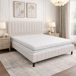 Saltea ortopedica Astral Standard Spring 180x200x25 cm, arcuri Bonell, husa detasabila tricot, hipoalergenica, fermitate tare