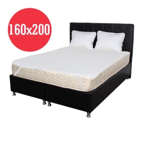 Saltea ortopedica cu arcuri, Super Ortopedica Sofia, 160x200x20cm, fermitate medie, plasa arcuri tip Bonell, fata vara-iarna, sistem aerisire cu butoni, Saltex plus 2 perne matlasate, 50x70cm si husa hipoalergenica, microfibra, lavabila la 95 C - Img 2