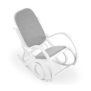 Scaun balansoar HM Max Bis Plus, textil, cadru lemn curbat, 90 kg, alb - Img 2